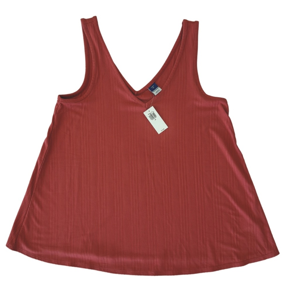Old Navy NBW Clay XS Ribbed V-Neck Sleeveless Tank